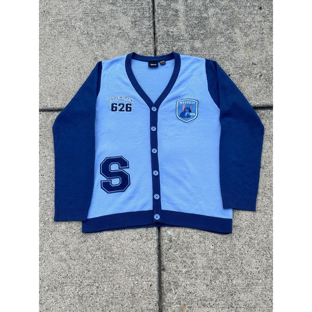 Disney Stitch 626 Letterman Cardigan Sweater Women's Size 2XL Lilo and Stitch
